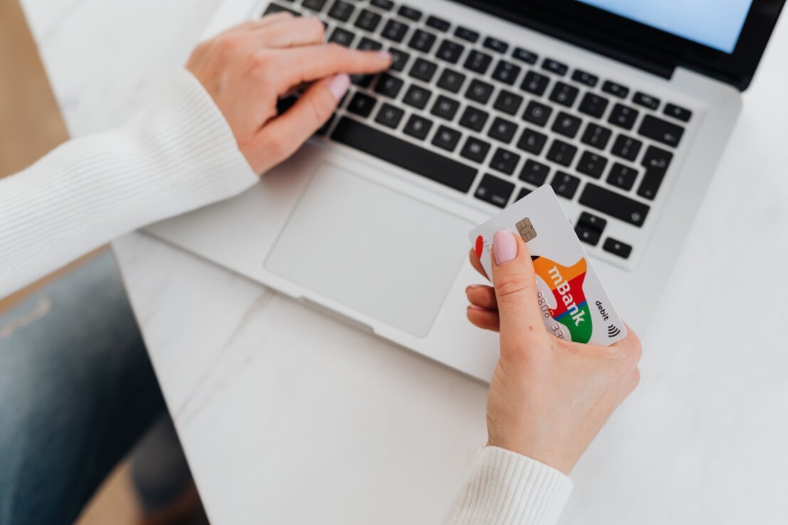 Secure online payment form on a laptop